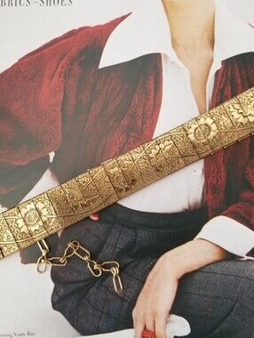 ❗Vintage 50s Gold Plated Edged Floral Choker Necklace❗